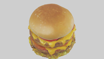 Double cheeseburger model 3D model