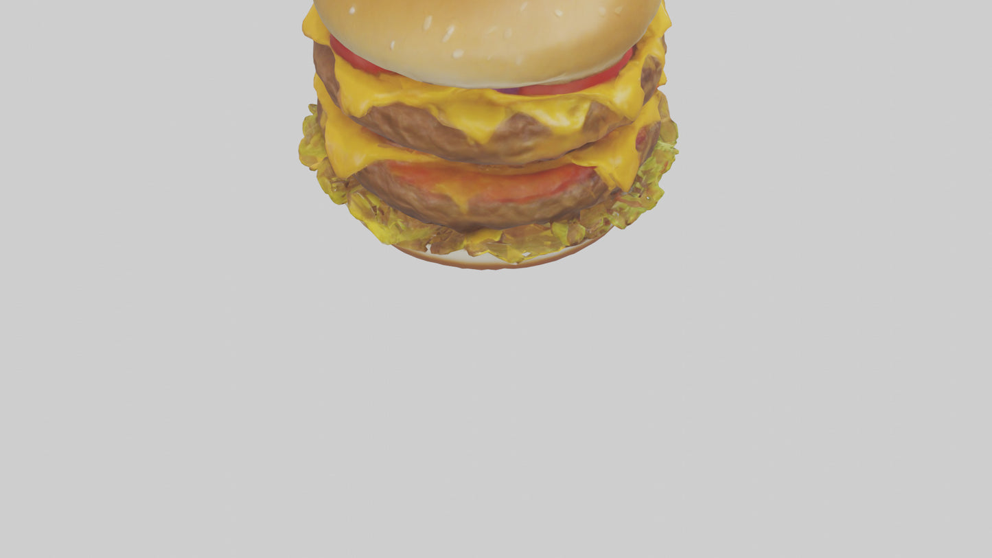 Double cheeseburger model 3D model