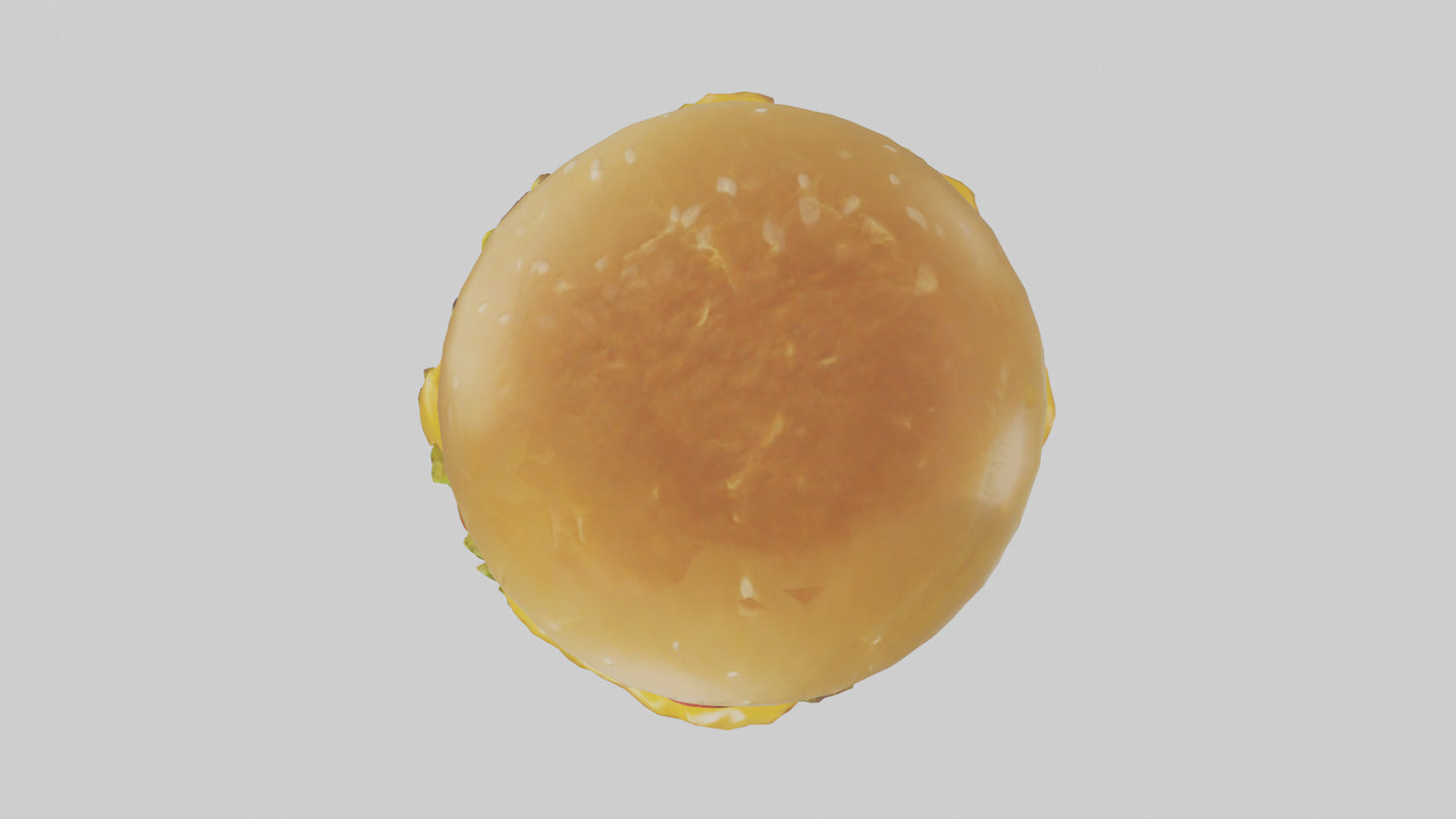 Double cheeseburger model 3D model