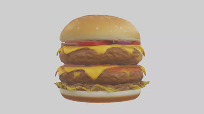 Double cheeseburger model 3D model