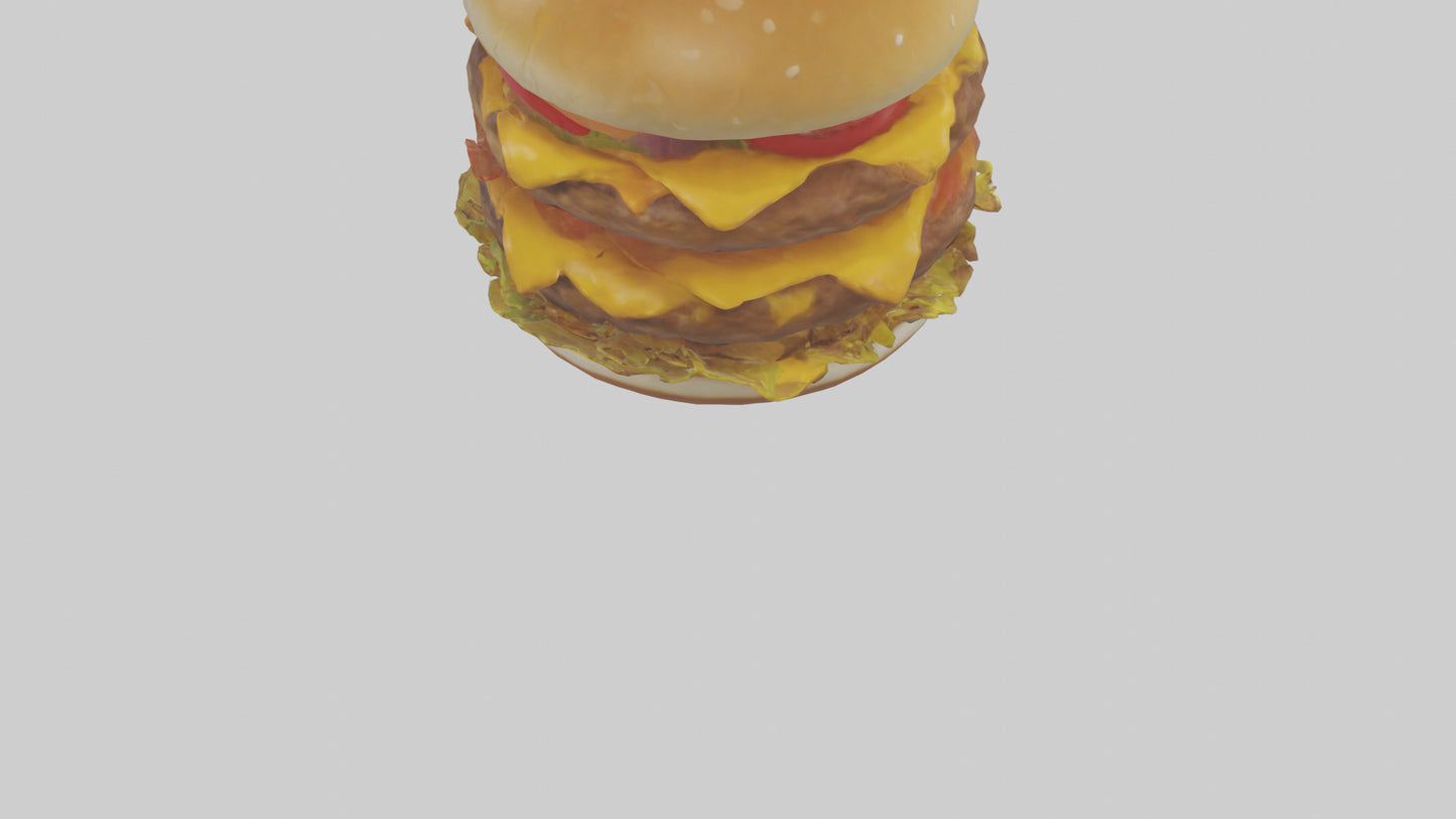 Double cheeseburger model 3D model