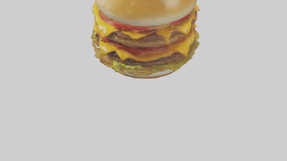 Double cheeseburger model 3D model