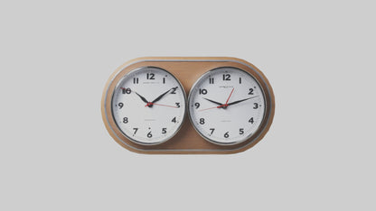 3D model Double Face Wall Clock model VR / AR / low-poly
