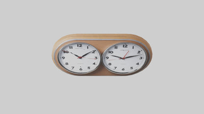 3D model Double Face Wall Clock model VR / AR / low-poly
