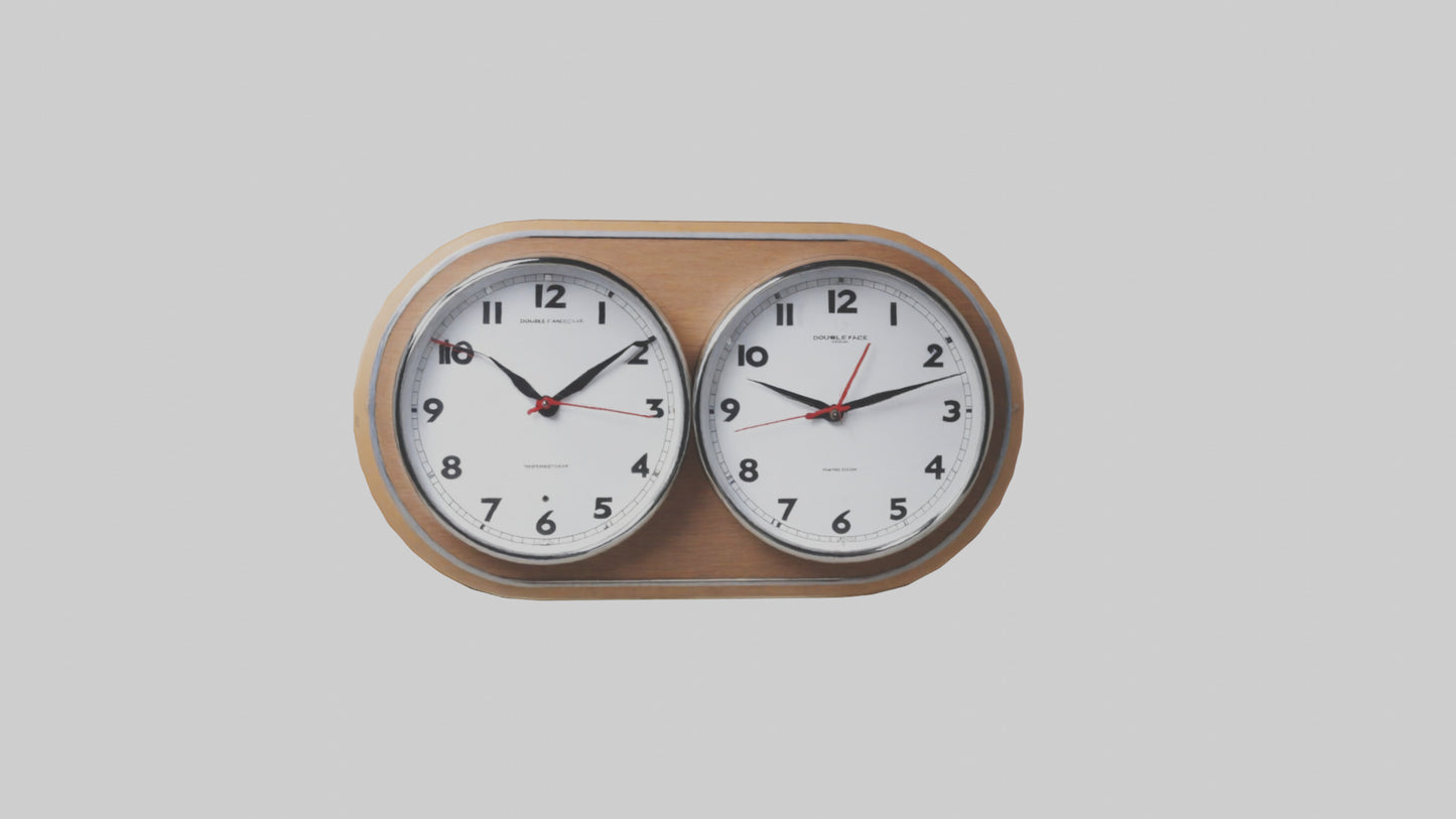 3D model Double Face Wall Clock model VR / AR / low-poly