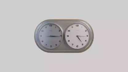 3D model Double Face Wall Clock model VR / AR / low-poly