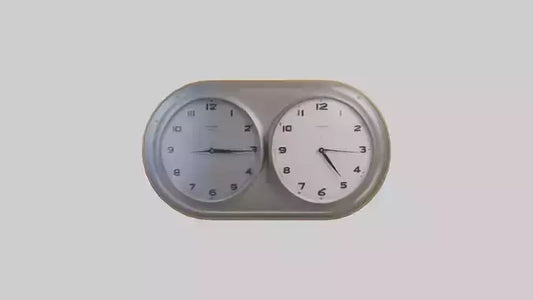 3D model Double Face Wall Clock model VR / AR / low-poly