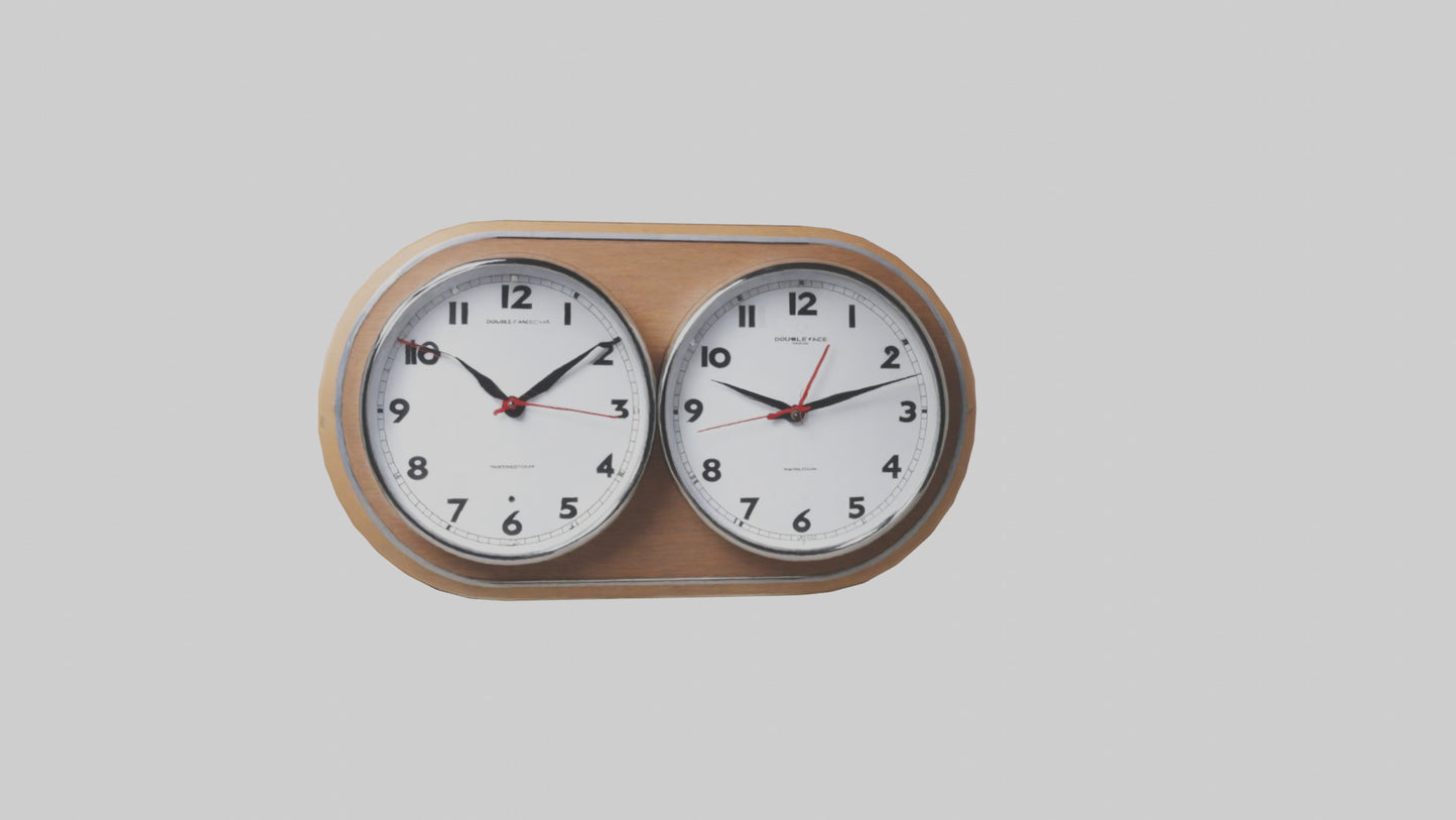 3D model Double Face Wall Clock model VR / AR / low-poly