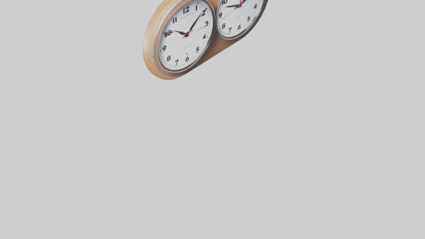 3D model Double Face Wall Clock model VR / AR / low-poly