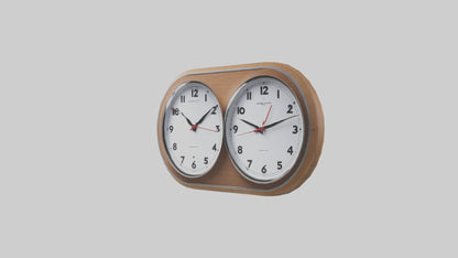 3D model Double Face Wall Clock model VR / AR / low-poly