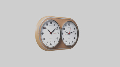 3D model Double Face Wall Clock model VR / AR / low-poly