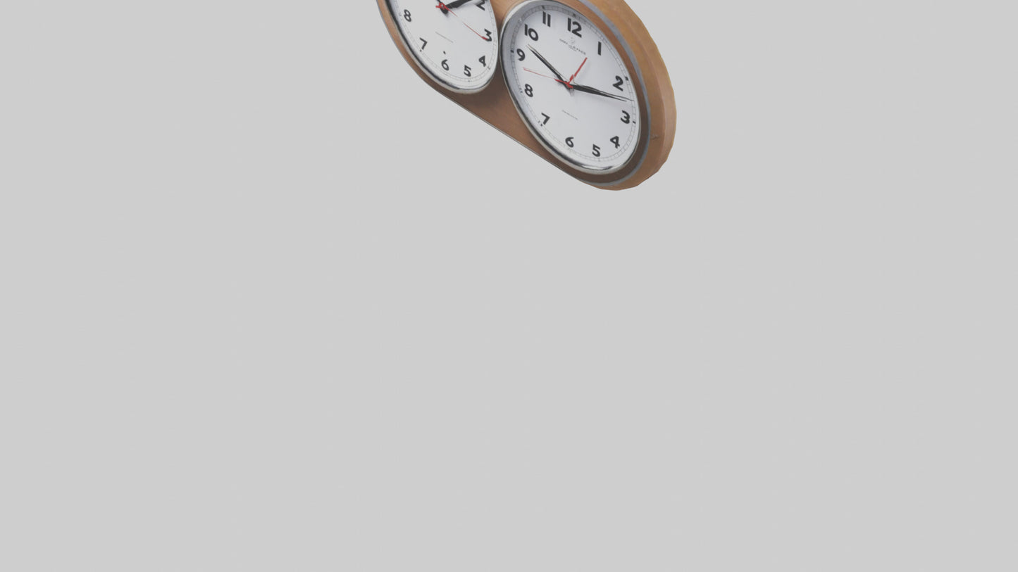 3D model Double Face Wall Clock model VR / AR / low-poly
