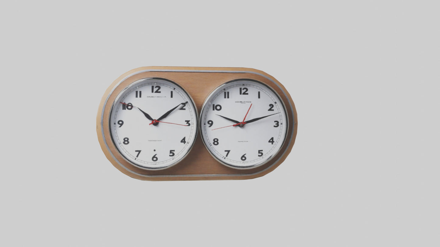 3D model Double Face Wall Clock model VR / AR / low-poly