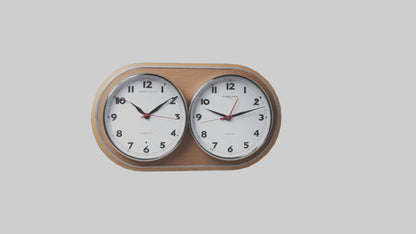 3D model Double Face Wall Clock model VR / AR / low-poly