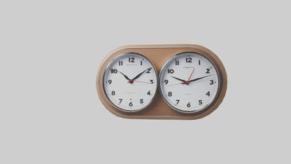 3D model Double Face Wall Clock model VR / AR / low-poly