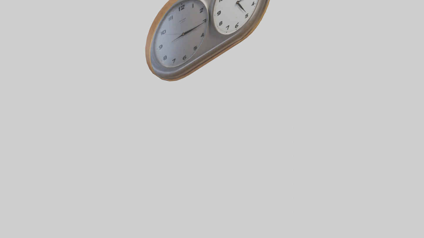 3D model Double Face Wall Clock model VR / AR / low-poly