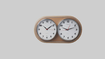 3D model Double Face Wall Clock model VR / AR / low-poly