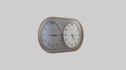 3D model Double Face Wall Clock model VR / AR / low-poly