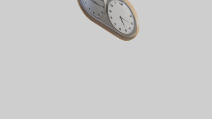3D model Double Face Wall Clock model VR / AR / low-poly