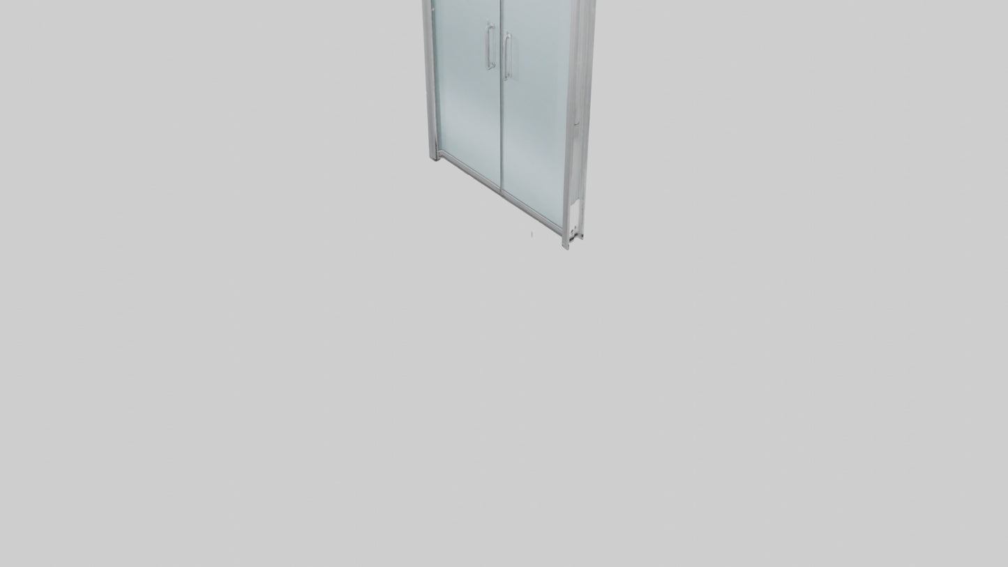 Double glass door model VR / AR / low-poly