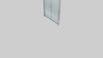 Double glass door model VR / AR / low-poly