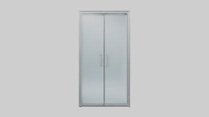 Double glass door model VR / AR / low-poly
