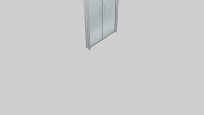 Double glass door model VR / AR / low-poly