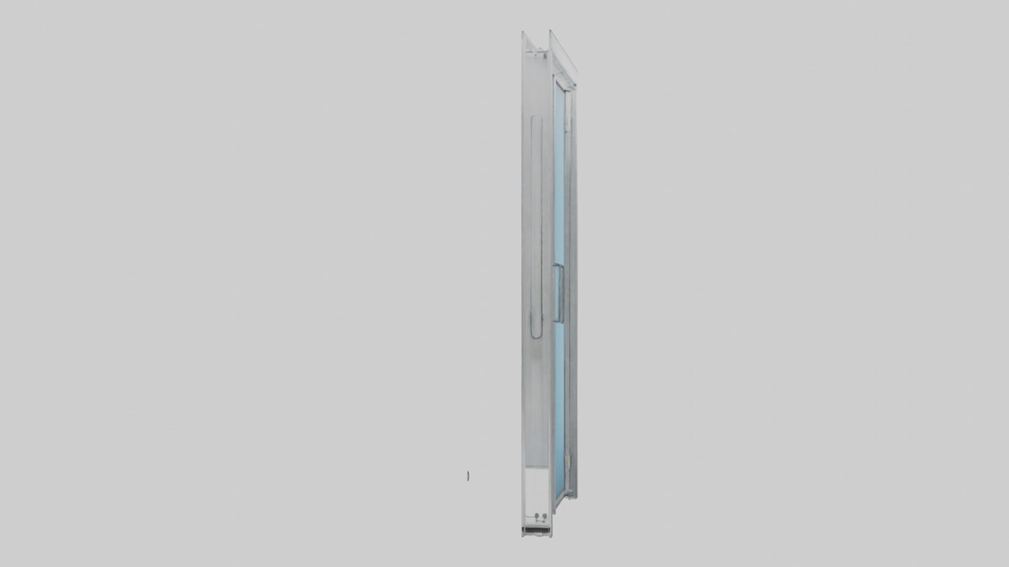 Double glass door model VR / AR / low-poly