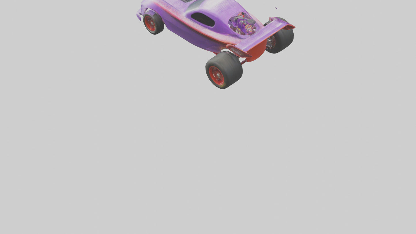 Drag Race Car with Spoilers model 3D model