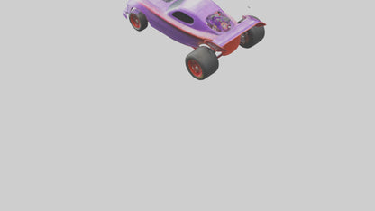 Drag Race Car with Spoilers model 3D model