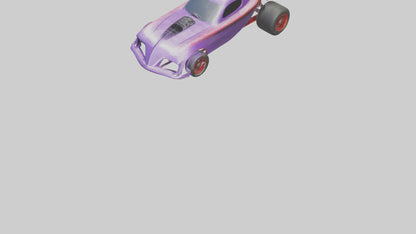 Drag Race Car with Spoilers model 3D model