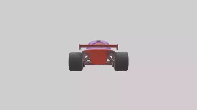 Drag Race Car with Spoilers model 3D model