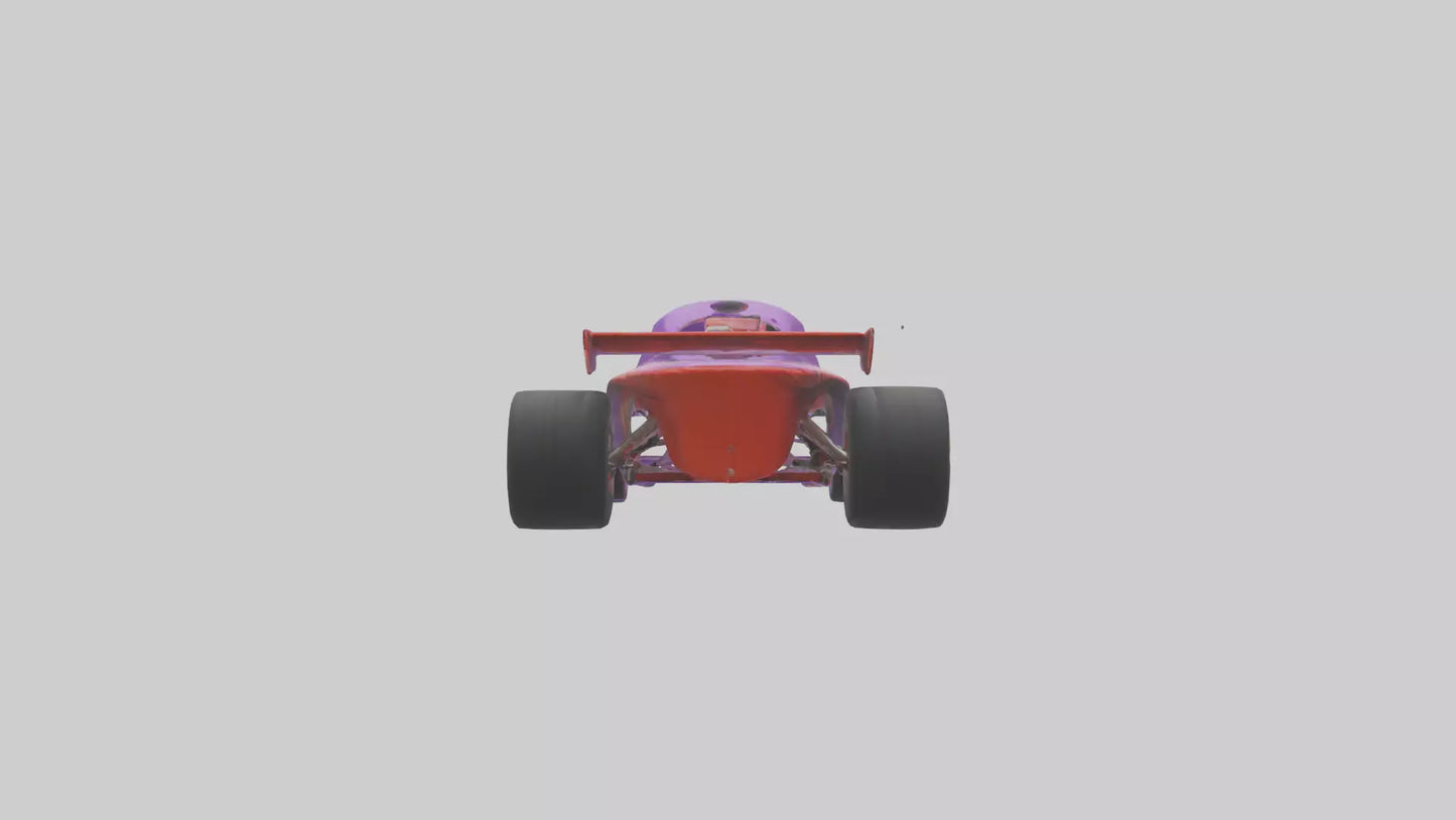 Drag Race Car with Spoilers model 3D model
