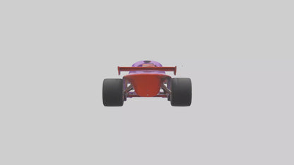 Drag Race Car with Spoilers model 3D model