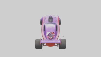 Drag Race Car with Spoilers model 3D model