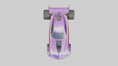 Drag Race Car with Spoilers model 3D model