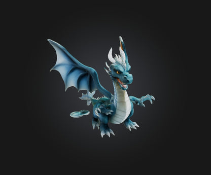 3D model Dragon VR / AR / low-poly