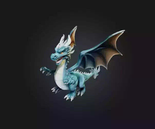 3D model Dragon VR / AR / low-poly