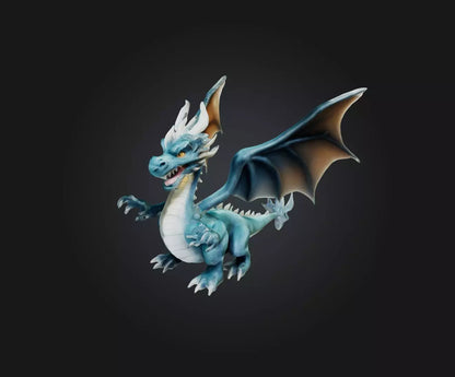3D model Dragon VR / AR / low-poly