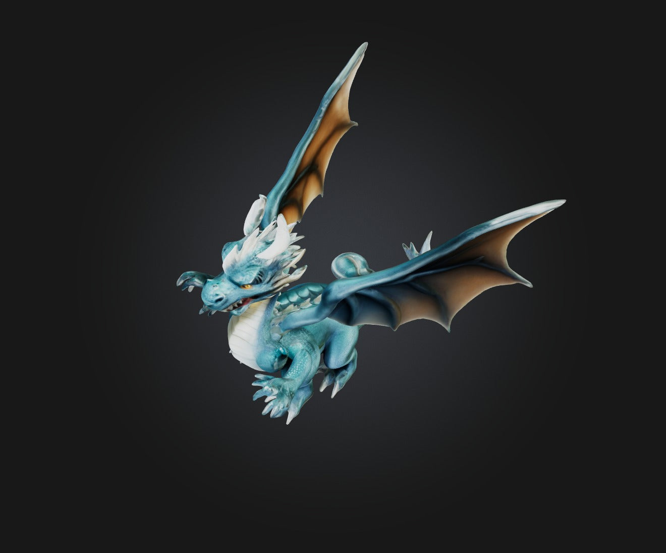 3D model Dragon VR / AR / low-poly