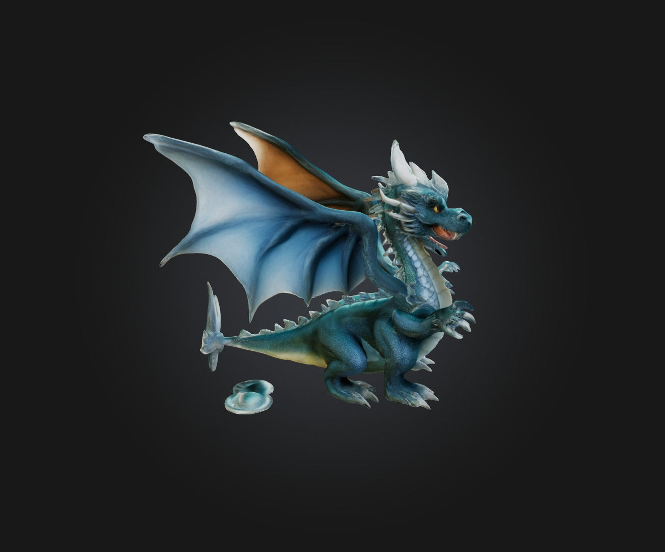 3D model Dragon VR / AR / low-poly