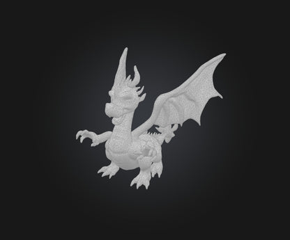 3D model Dragon VR / AR / low-poly