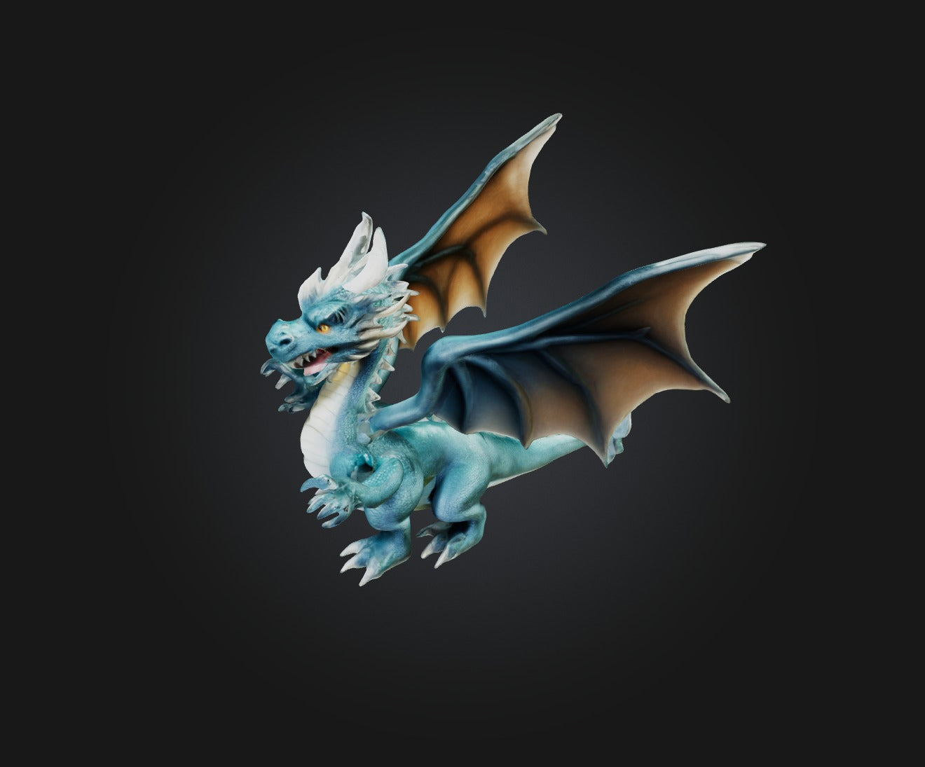 3D model Dragon VR / AR / low-poly