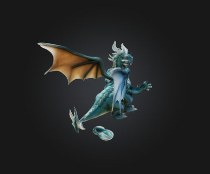 3D model Dragon VR / AR / low-poly