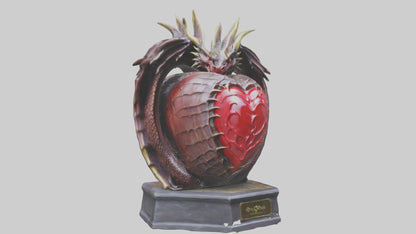 Dragon Heart statue model VR / AR / low-poly