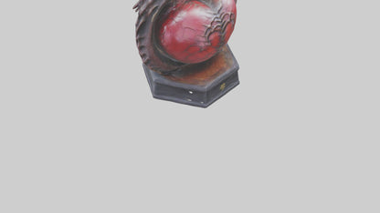 Dragon Heart statue model VR / AR / low-poly