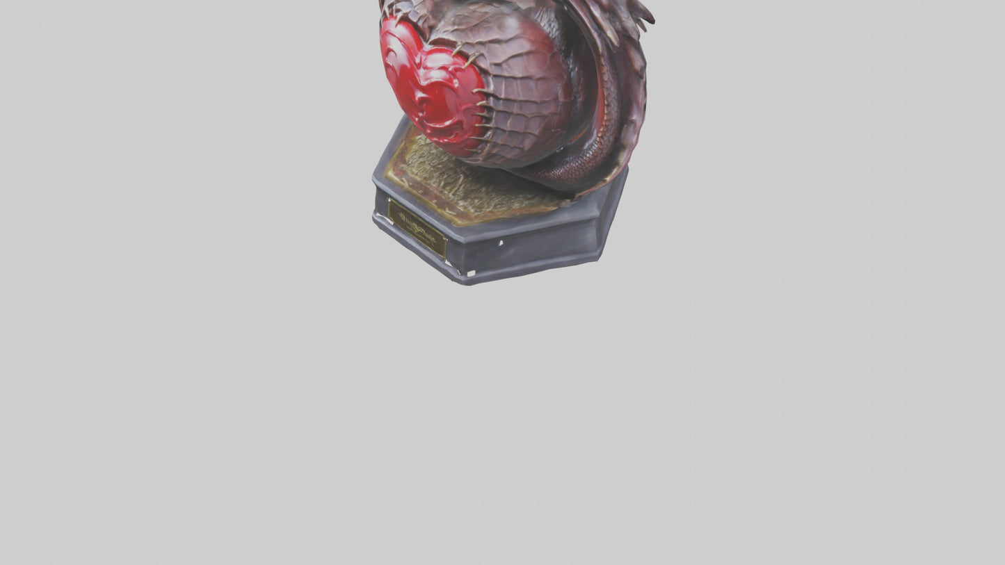 Dragon Heart statue model VR / AR / low-poly
