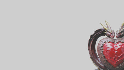 Dragon Heart statue model VR / AR / low-poly