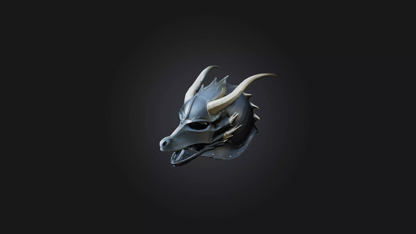 3D model Dragon Helm VR / AR / low-poly