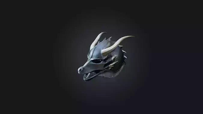 3D model Dragon Helm VR / AR / low-poly